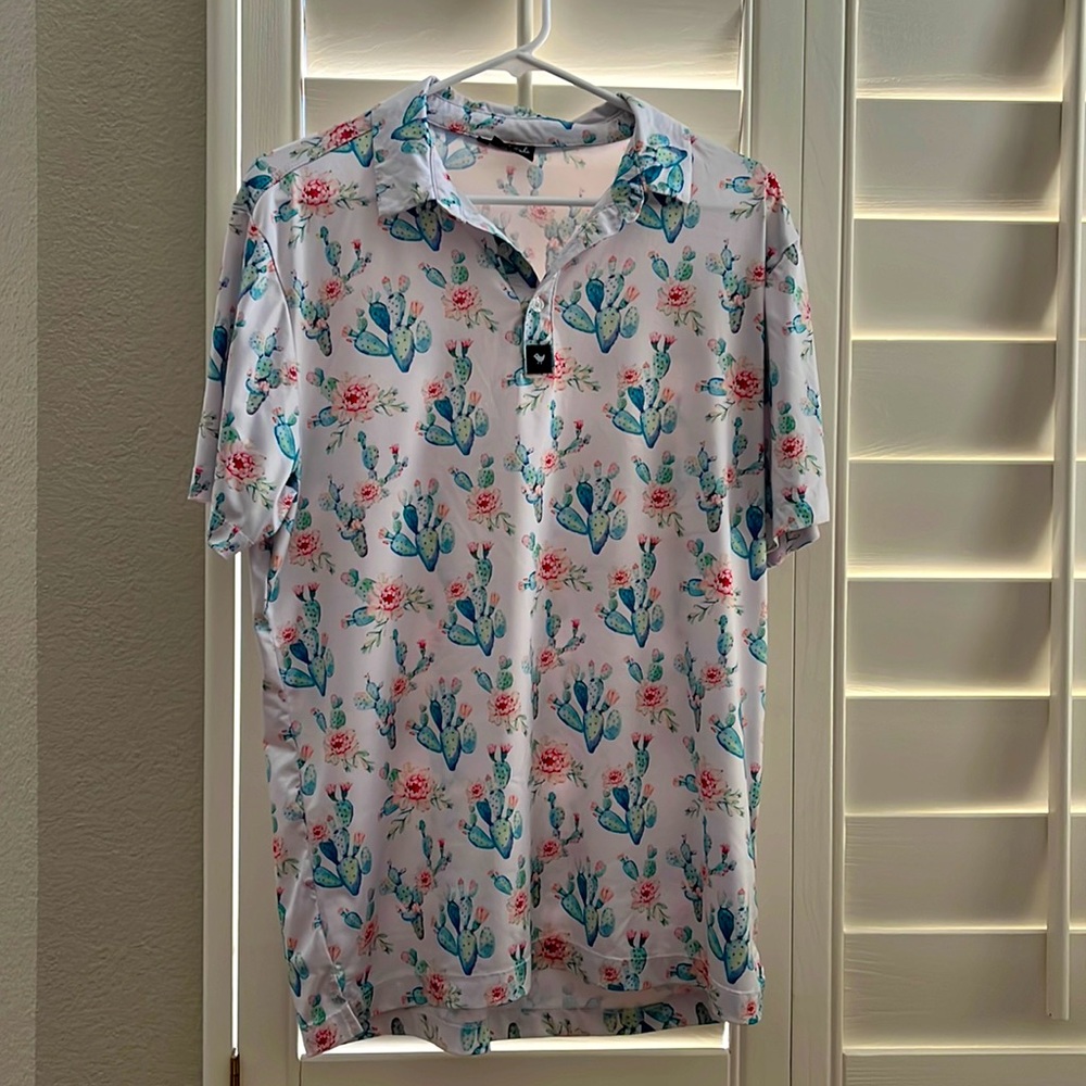 Bad Birdie Cactus Golf Polo